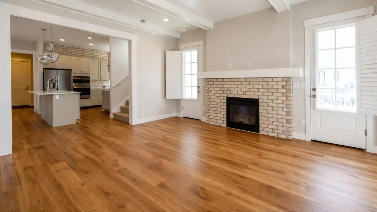 A timber flooring in Adelaide home installed by Jim's flooring.