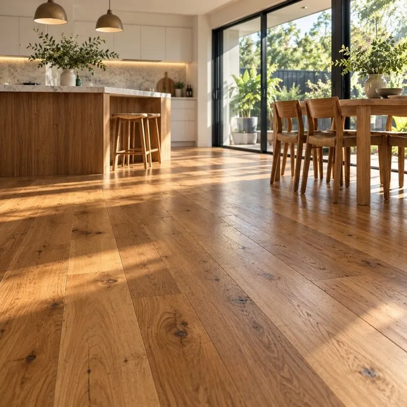 Timber Flooring installed in Australian Home by Jim's Flooring.